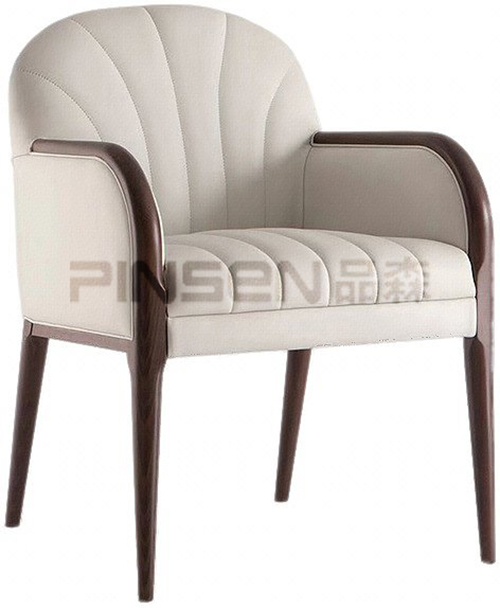 北歐輕奢實木沙發(fā)椅