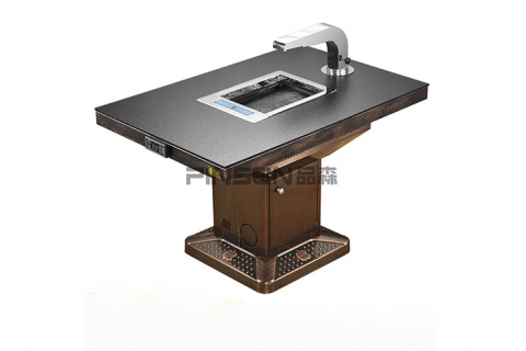 四人自吸式火燒石時(shí)尚無煙烤肉桌