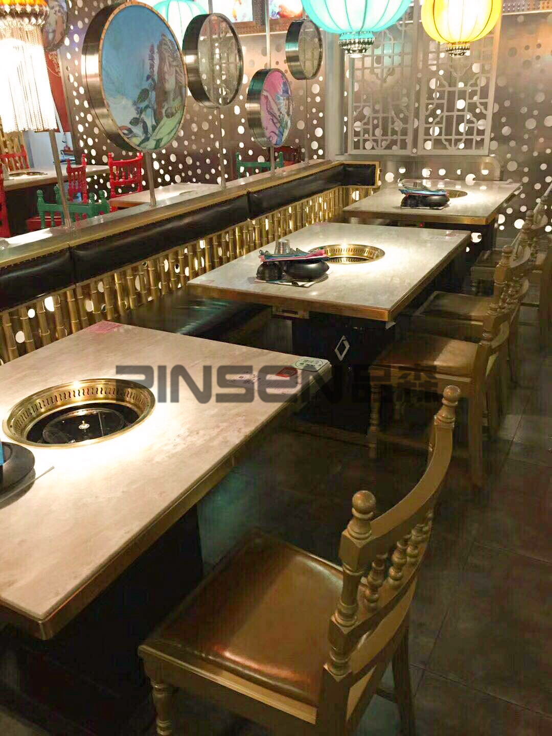 嘻游記商用火鍋桌子卡座