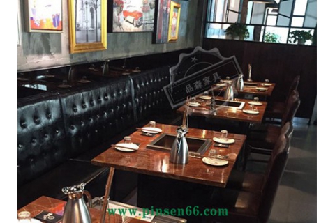 地排風(fēng)無(wú)煙大理石火鍋餐桌椅