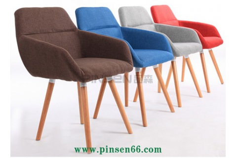 實(shí)木布藝軟包咖啡廳椅餐桌椅