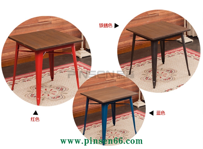 美式復(fù)古loft桌椅 咖啡廳桌椅