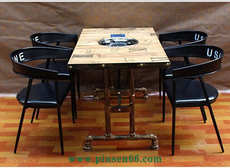 工業(yè)風(fēng)火鍋桌椅