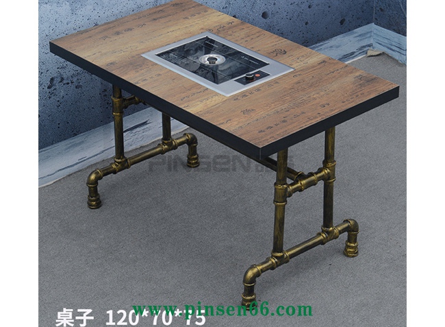 實木復(fù)古火鍋桌