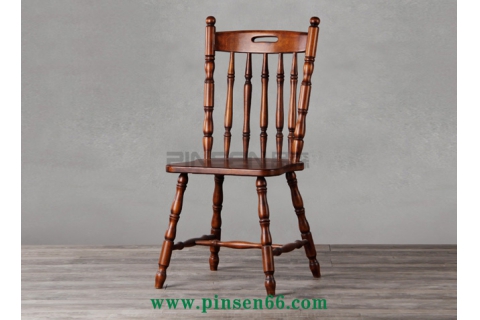 北歐復(fù)古簡約實木椅子 靠背休閑椅酒店餐桌椅溫莎椅