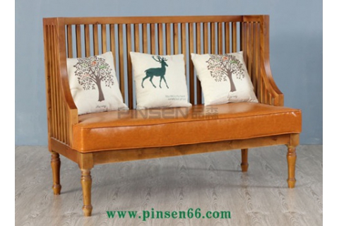 歐式古典實木軟包卡座卡座沙發(fā)